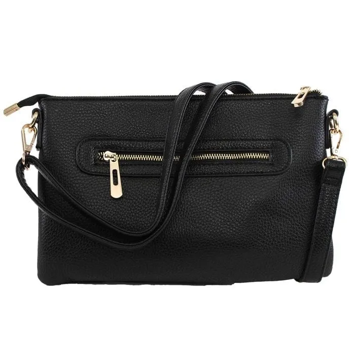 8623 Ellen Three Compartment Wristlet Fashion Clutch/Crossbody