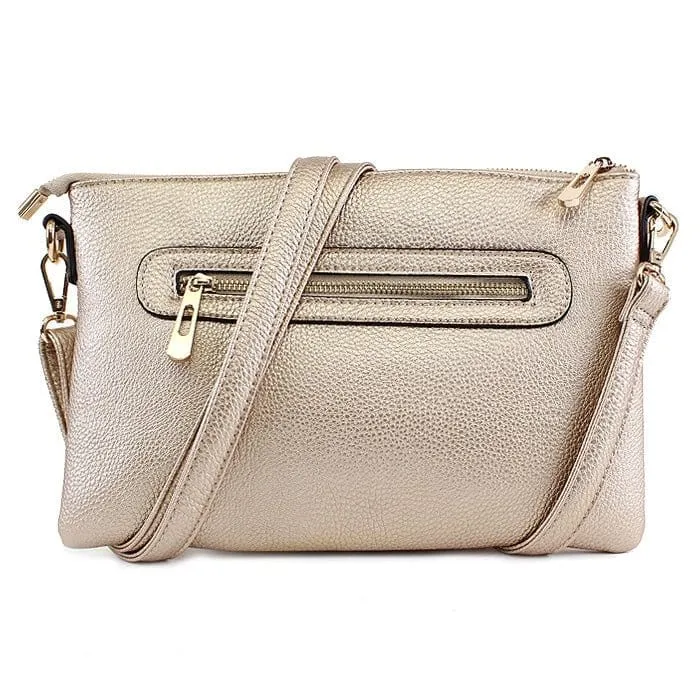 8623 Ellen Three Compartment Wristlet Fashion Clutch/Crossbody