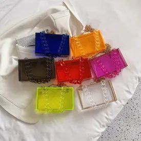 Acrylic portable small square bag AB2082