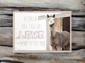 Alpaca Greeting Card - Alpaca Bag Full of Love & Send it to You