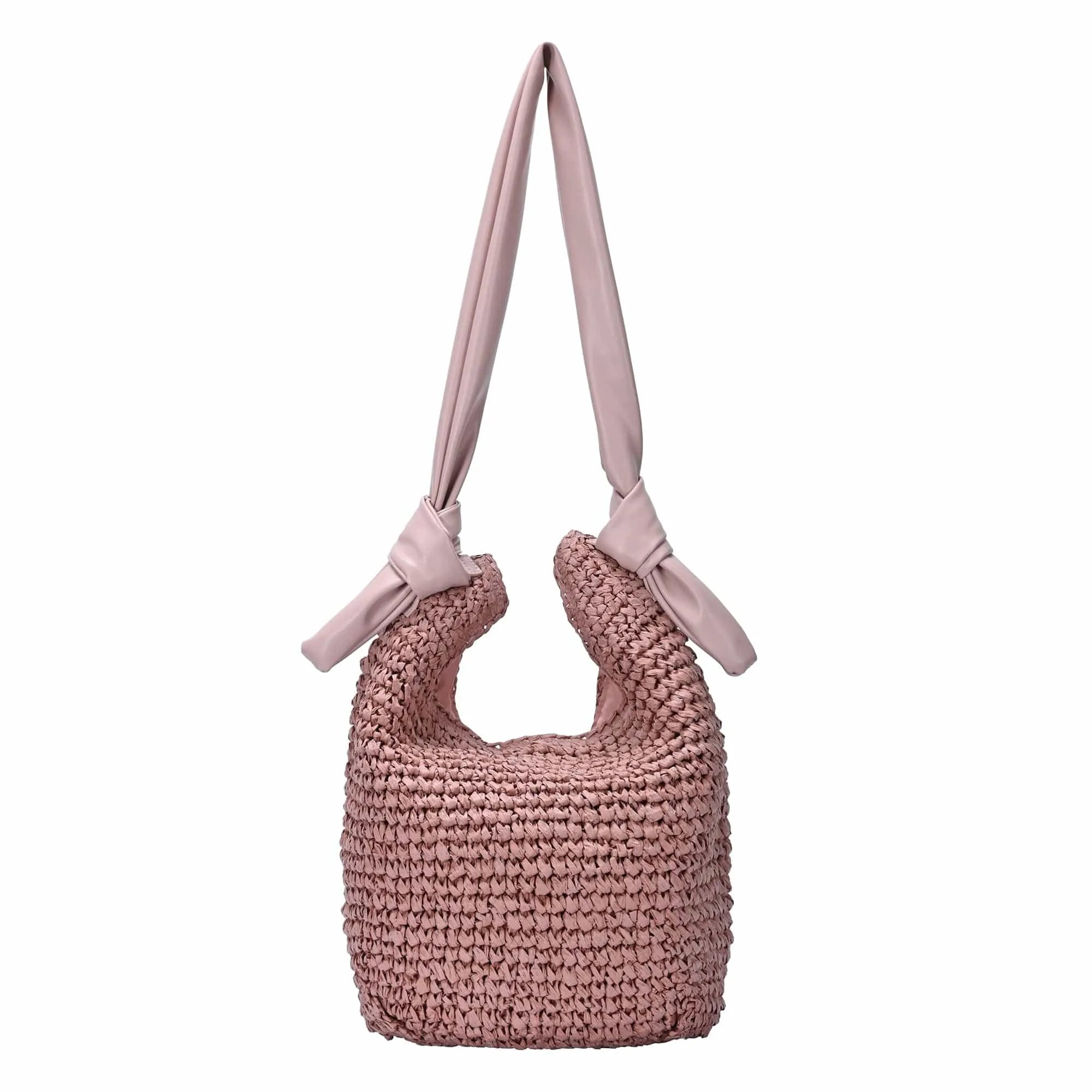 BGA2745 Liza Leather Handle Straw Tote Bag