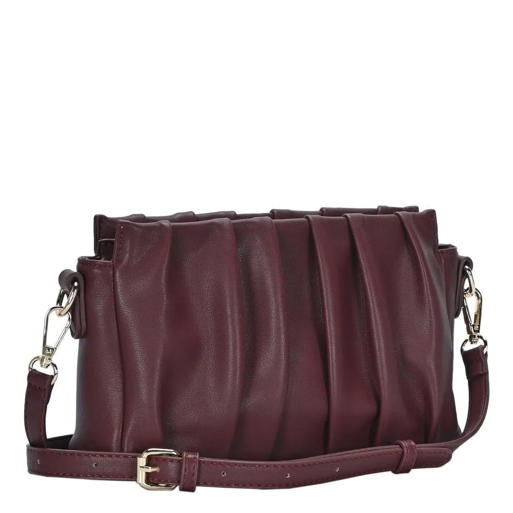 BGW4361 Pleated Vegan Leather Handbag/Crossbody