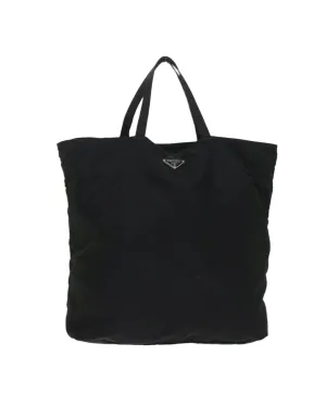 Black Nylon Tote Bag