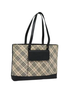 Canvas Beige Tote Bag with Nova Check Pattern by Burberry