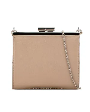 Chain Link Leather Crossbody Bag