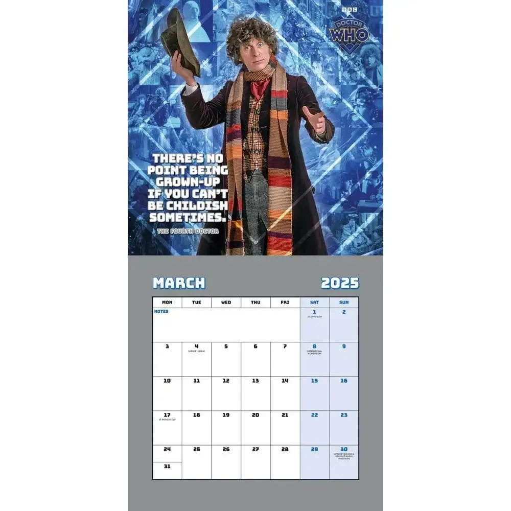 Doctor Who 2025 square calendar