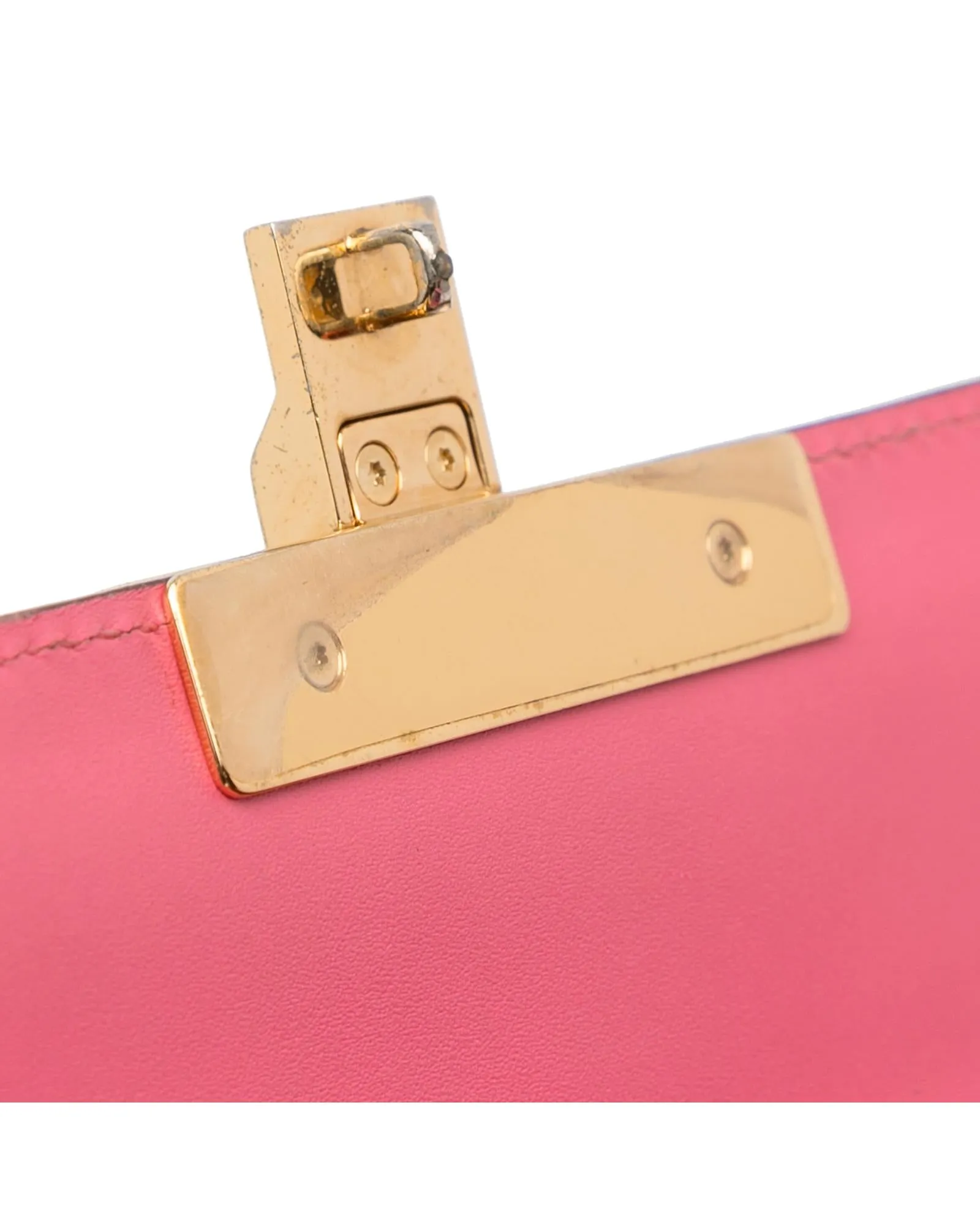 Embossed Leather Padlock Crossbody Bag with Gold-Tone Chain Straps