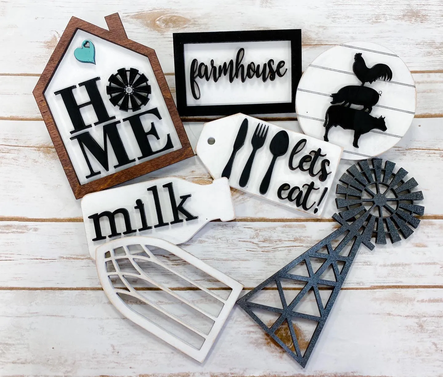 Farmhouse Tiered Tray Signs (Painted/DIY)