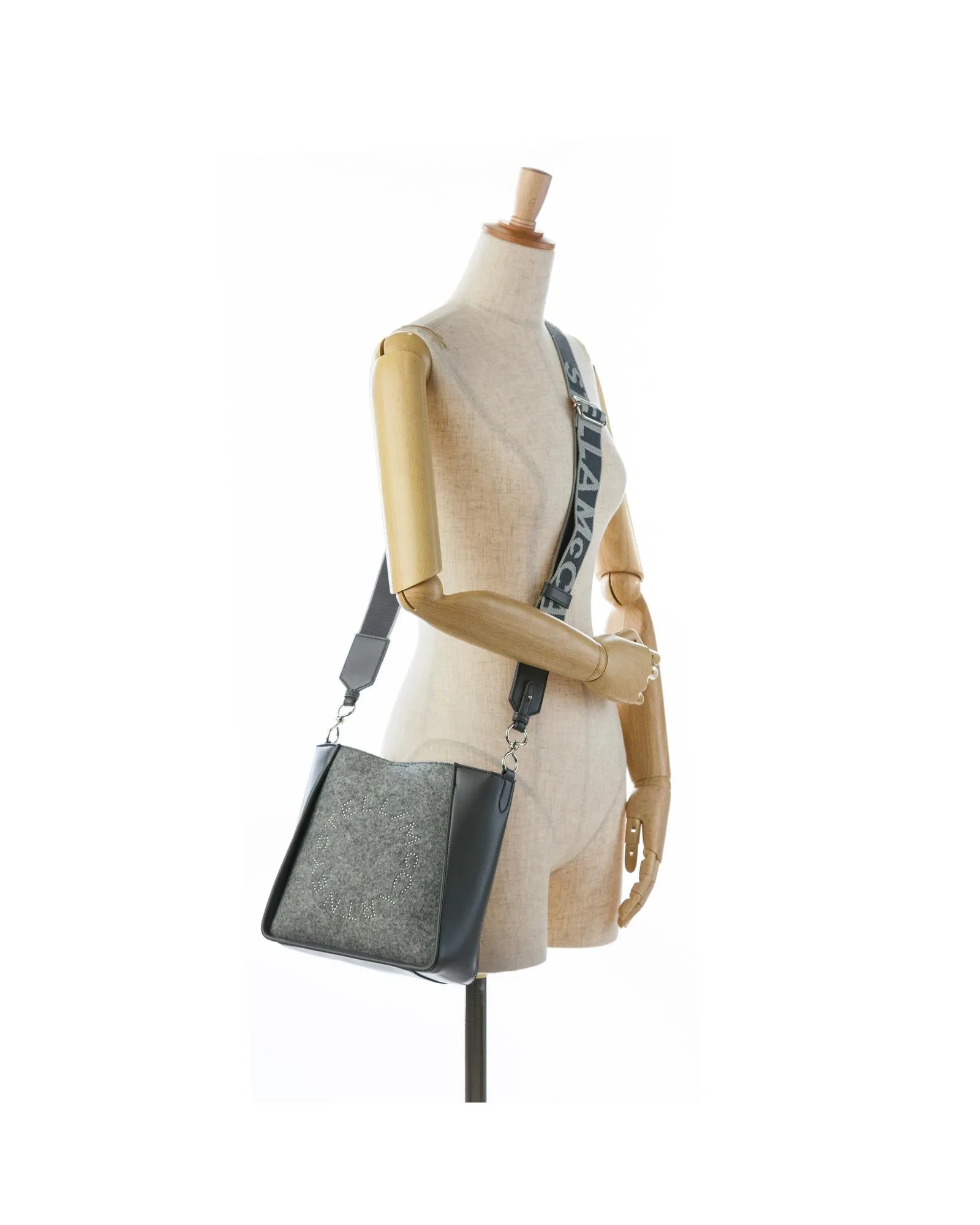 Felt Crossbody Bag with Detachable Strap and Interior Pocket