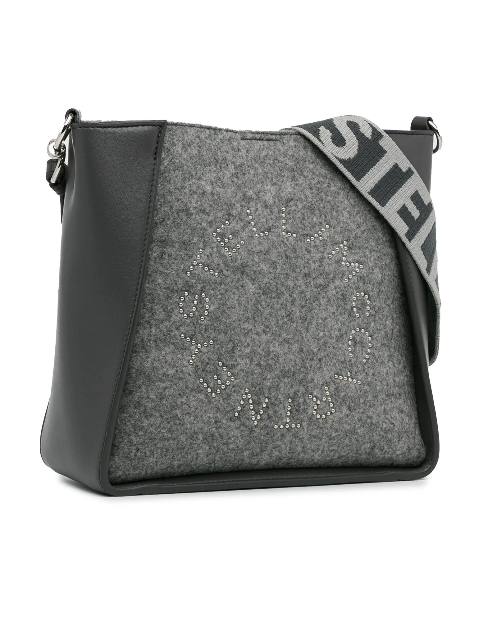 Felt Crossbody Bag with Detachable Strap and Interior Pocket