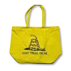 Gadsden Don't Tread on Me Embroidered Heavy Duty Tote Bag