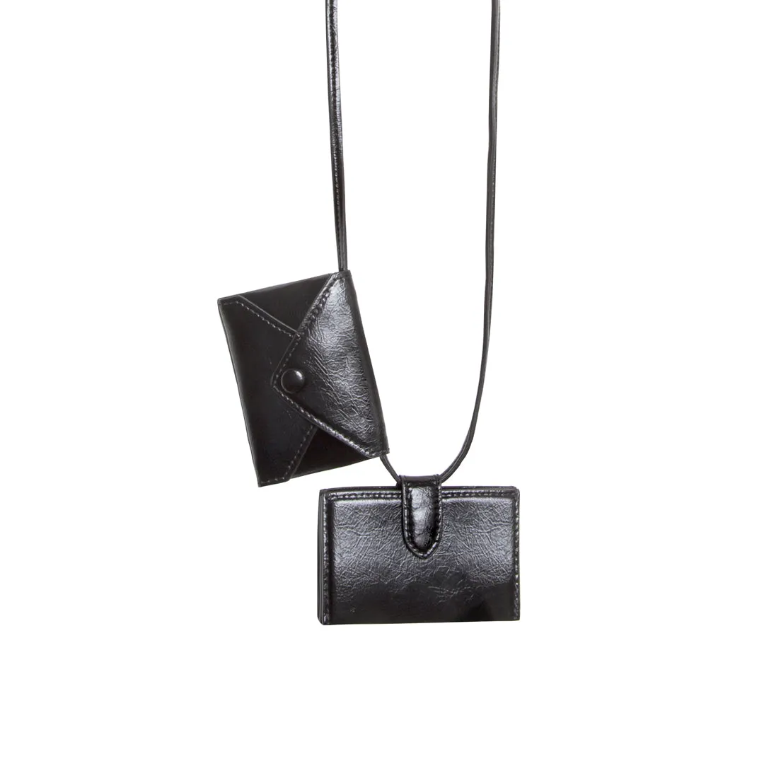 Gemini Envelope Neck Bag - Black