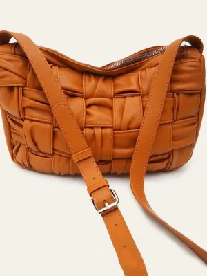 GLE0101 Glenda Woven Leather Crossbody Bag