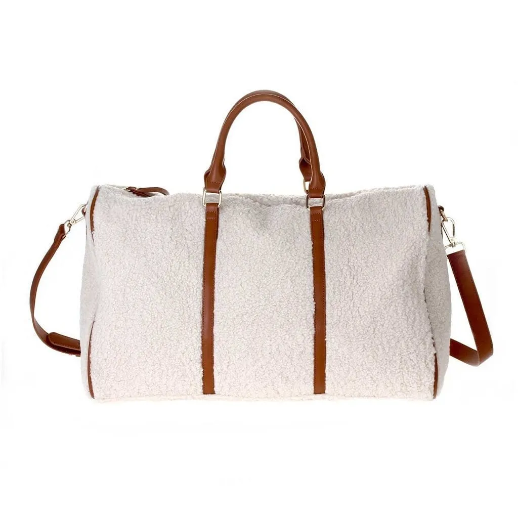 HD3839  Shearling Fleece Around Duffel Bag