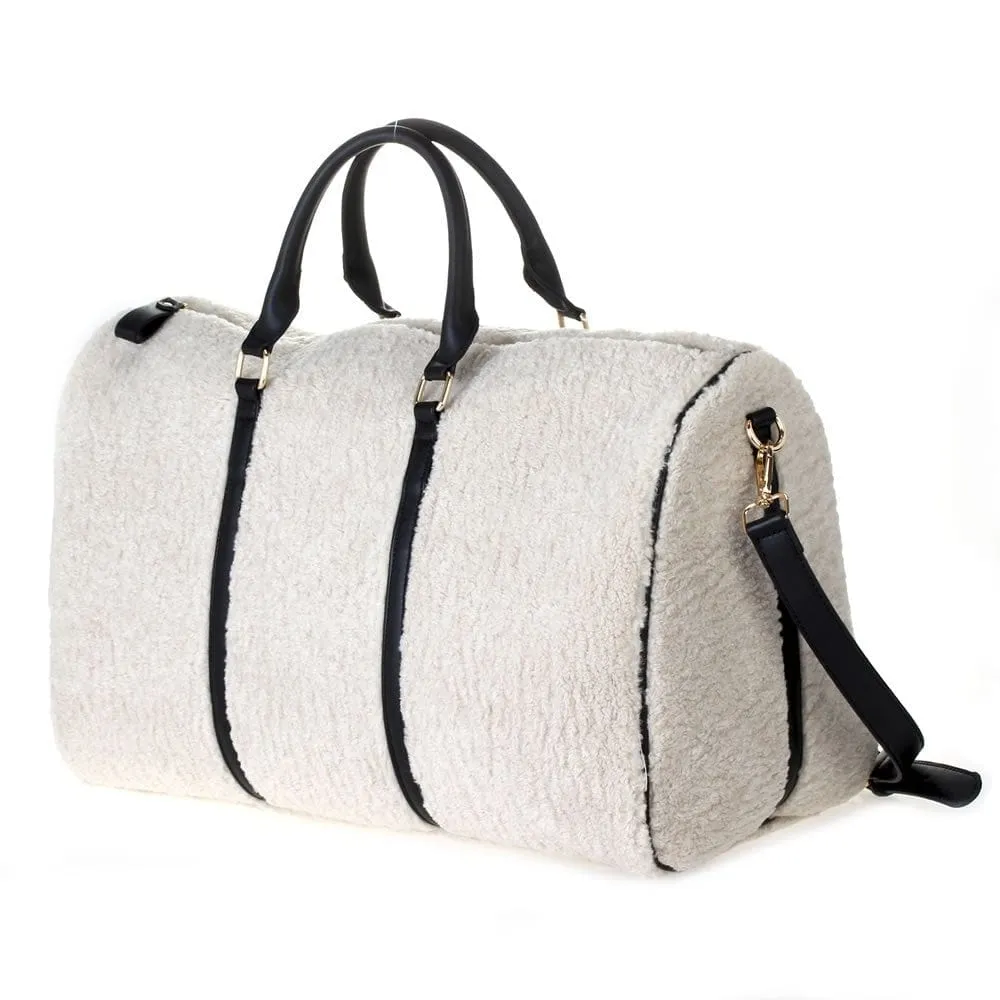 HD3839  Shearling Fleece Around Duffel Bag