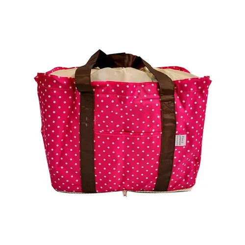 Insulated Foldable Polyester Grocery Tote with Pockets