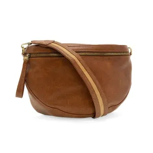 JOY ACCESSORIES LAURA CONTRAST STRAP SLING BELT BAG - PECAN BROWN - L824215