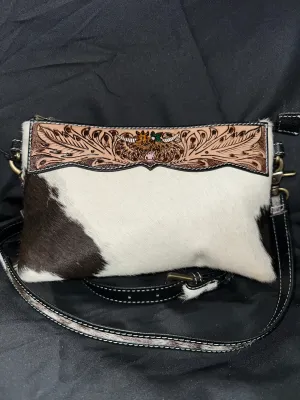 Myra Bag: "BLOOMIN' STEER HAND-TOOLED CLUTCH BAG"