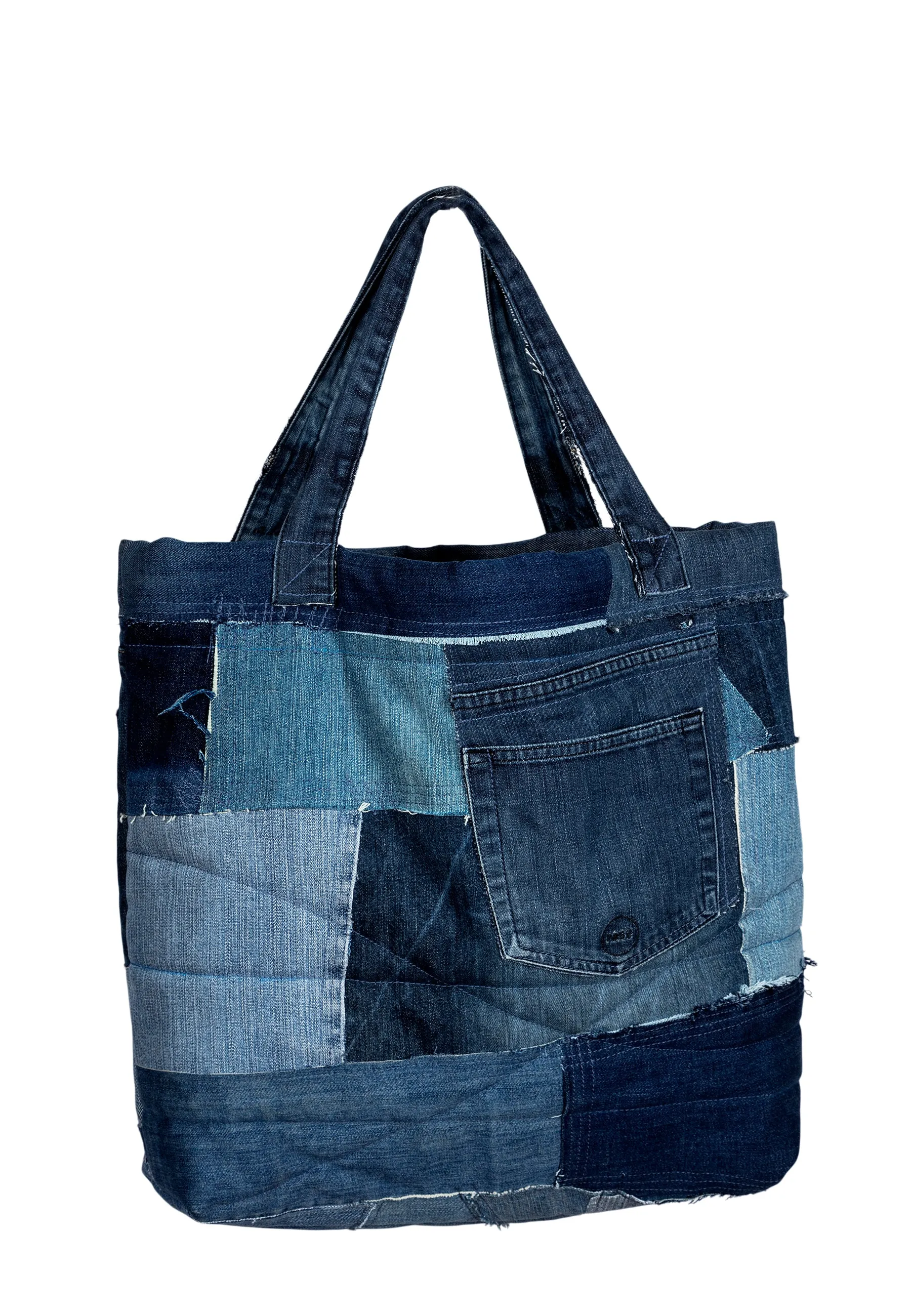 Nova Upcycled Denim Shopper Bag