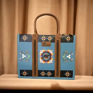 OLDTRIBES™  Leather Handbag (Bear-Turquoise)