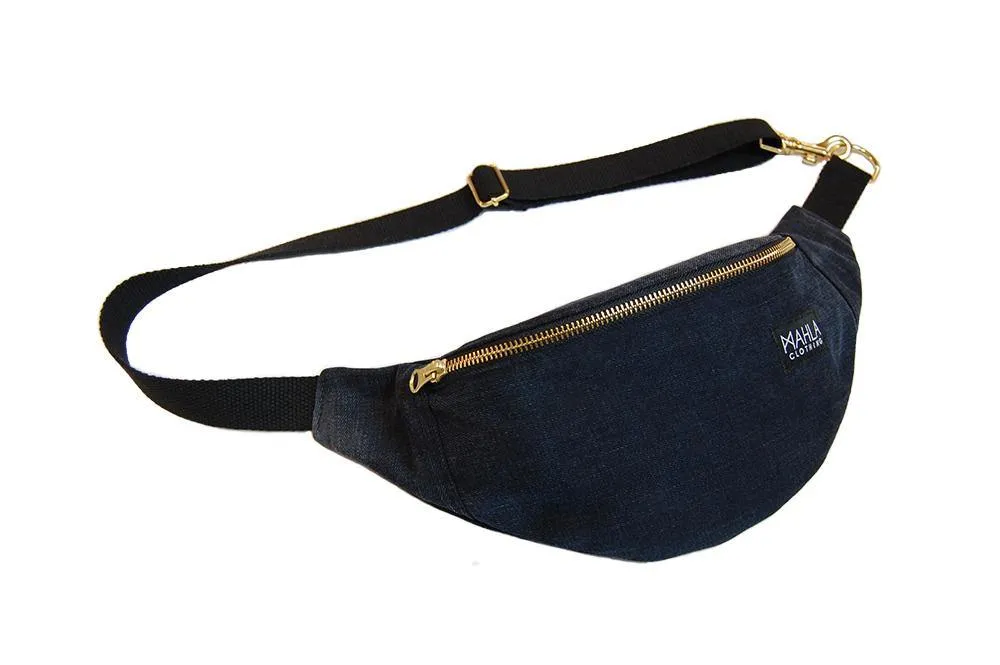 Phoenix Mini Bumbag Dark Blue Denim