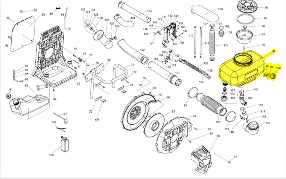 Replacement Chemical Tank for TMD14 Backpack Fogger (3WF-14B.2-1)