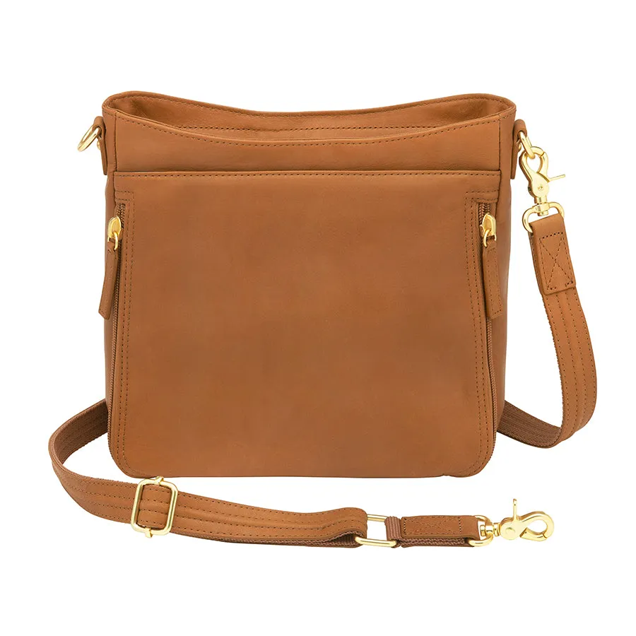 Slim Crossbody, Brushed USA Cowhide