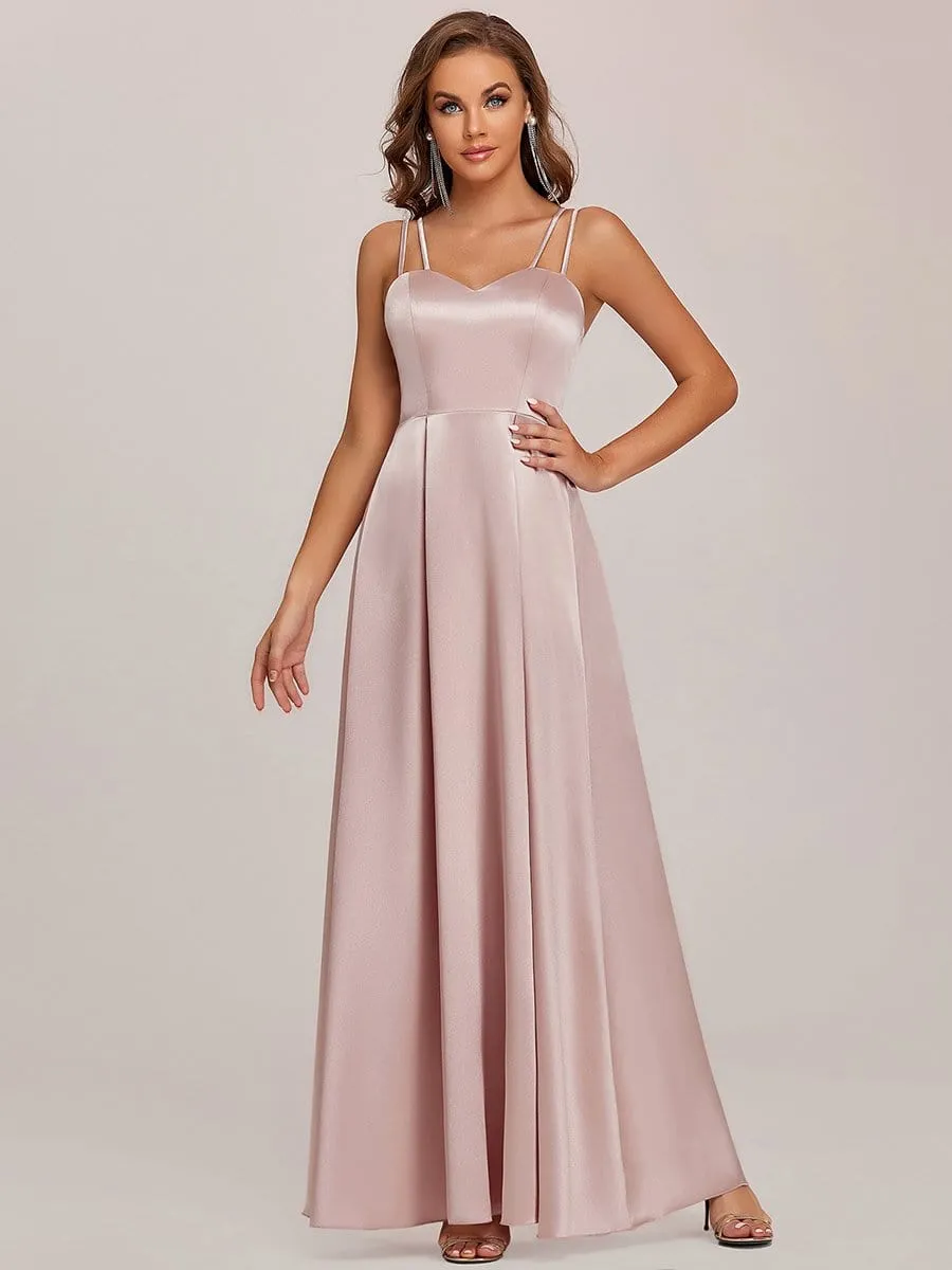 Strappy Sweetheart A-Line Evening Dress