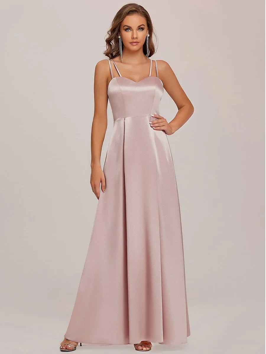 Strappy Sweetheart A-Line Evening Dress