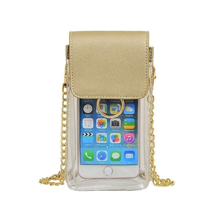 TB28208 Transparent Clear Cell Phone Holder/Crossbody