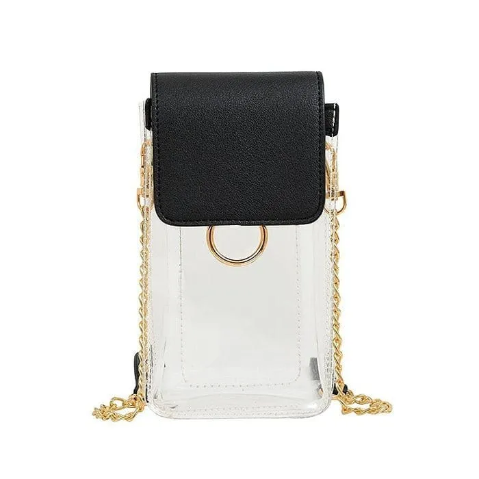 TB28208 Transparent Clear Cell Phone Holder/Crossbody