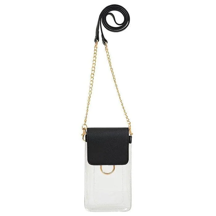 TB28208 Transparent Clear Cell Phone Holder/Crossbody