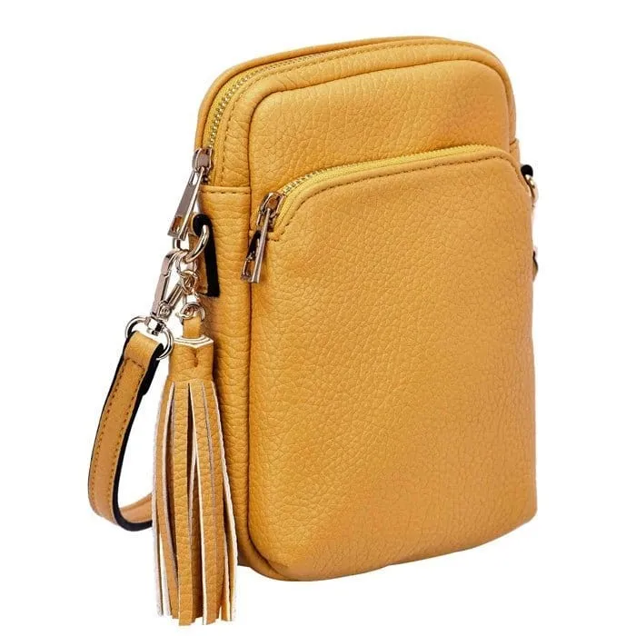 TB29220 Dual Compartment Crossbody w/ Tassel