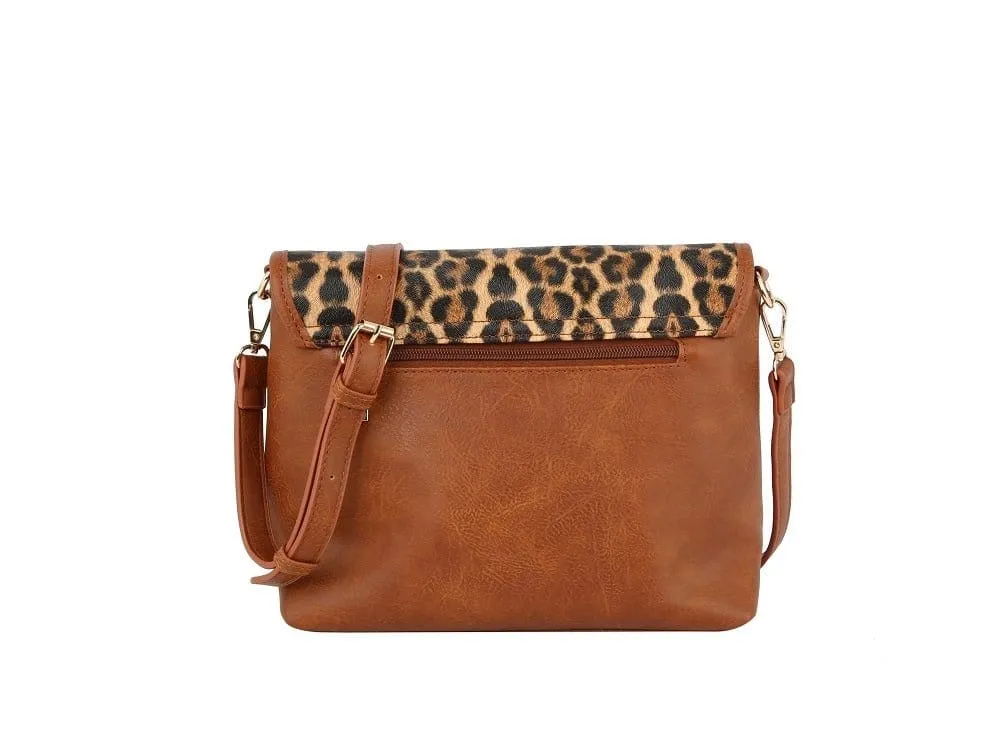 TD0011 Leopard Flap Over Crossbody