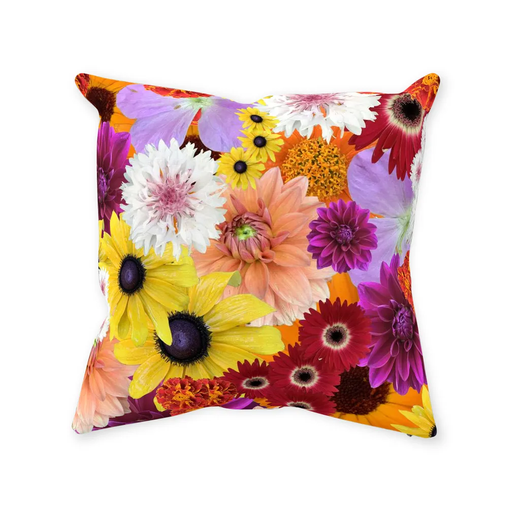 Throw Pillows flower fun 1