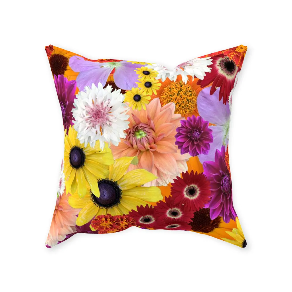 Throw Pillows flower fun 1