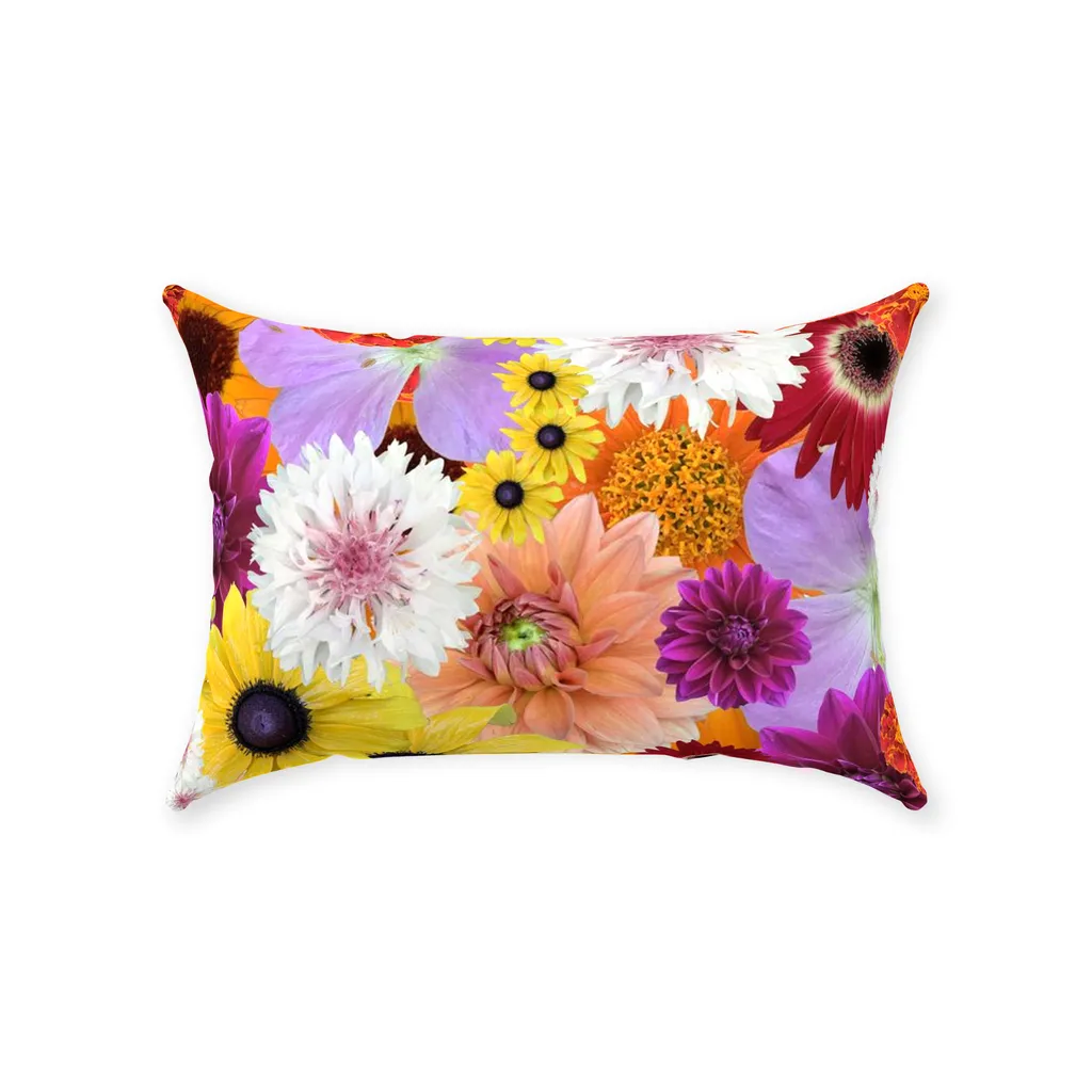 Throw Pillows flower fun 1