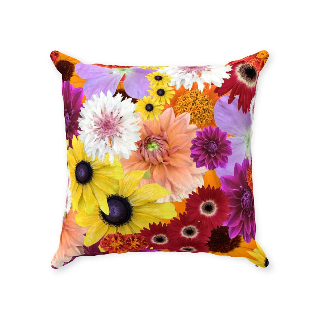 Throw Pillows flower fun 1