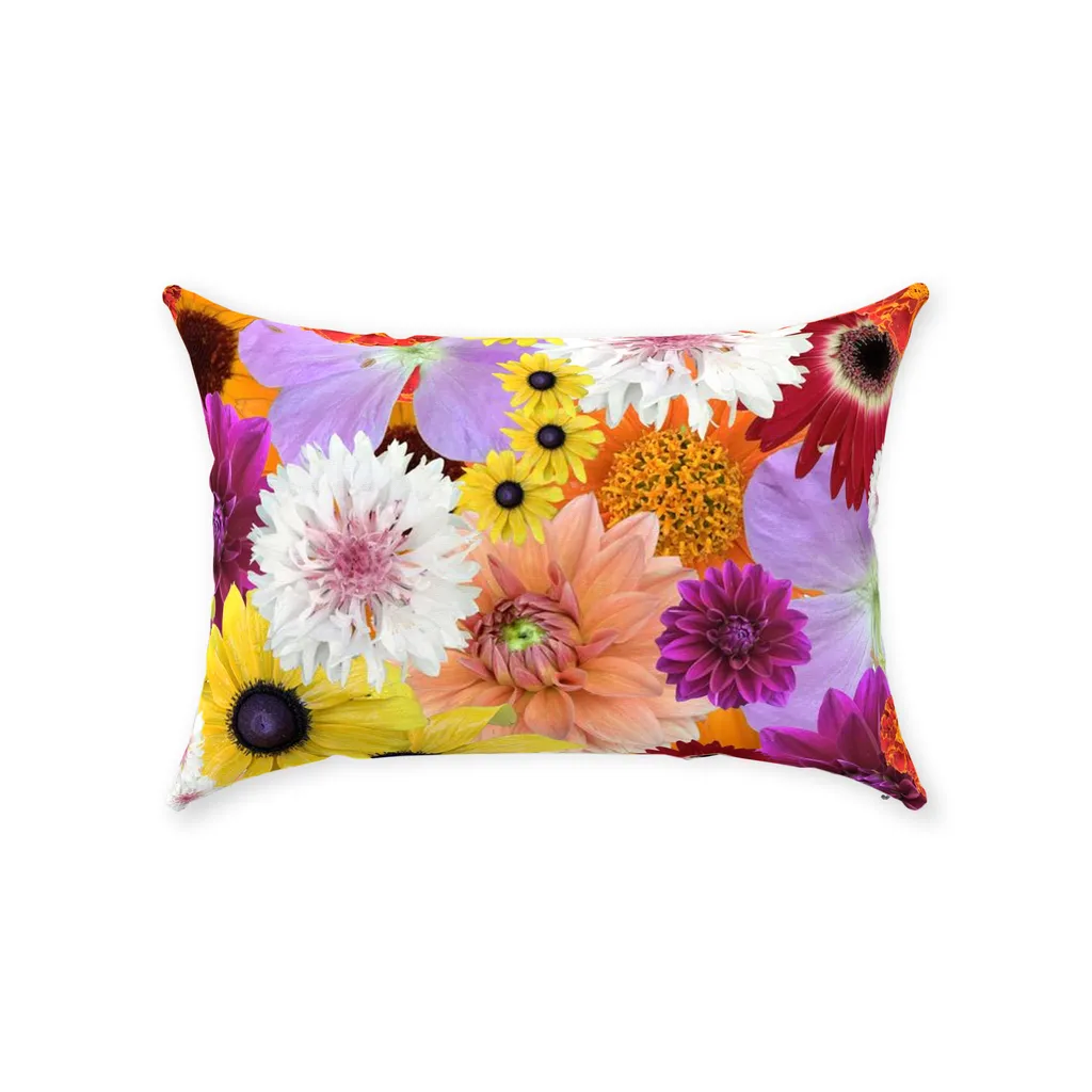 Throw Pillows flower fun 1