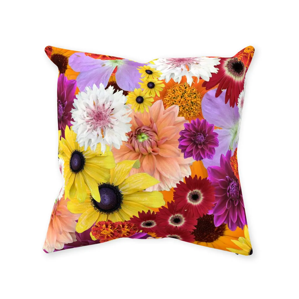 Throw Pillows flower fun 1