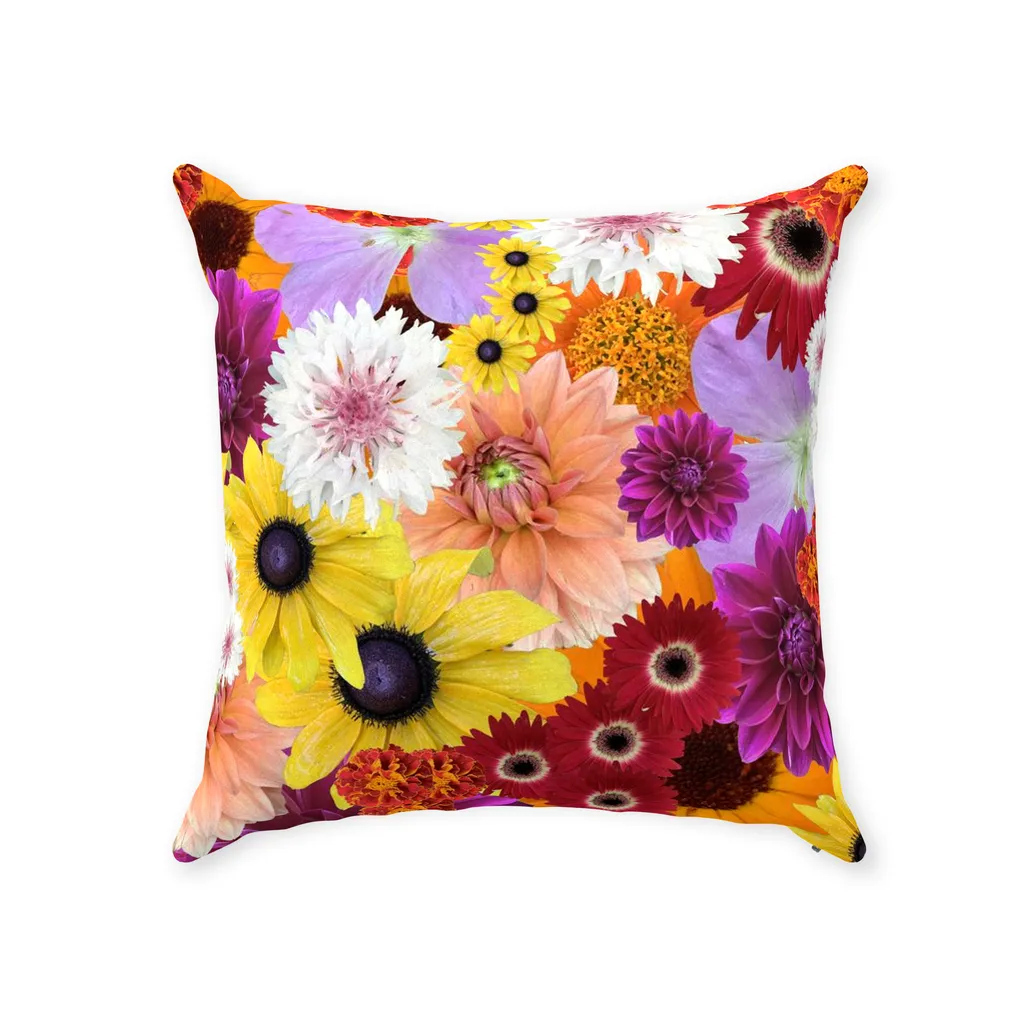 Throw Pillows flower fun 1