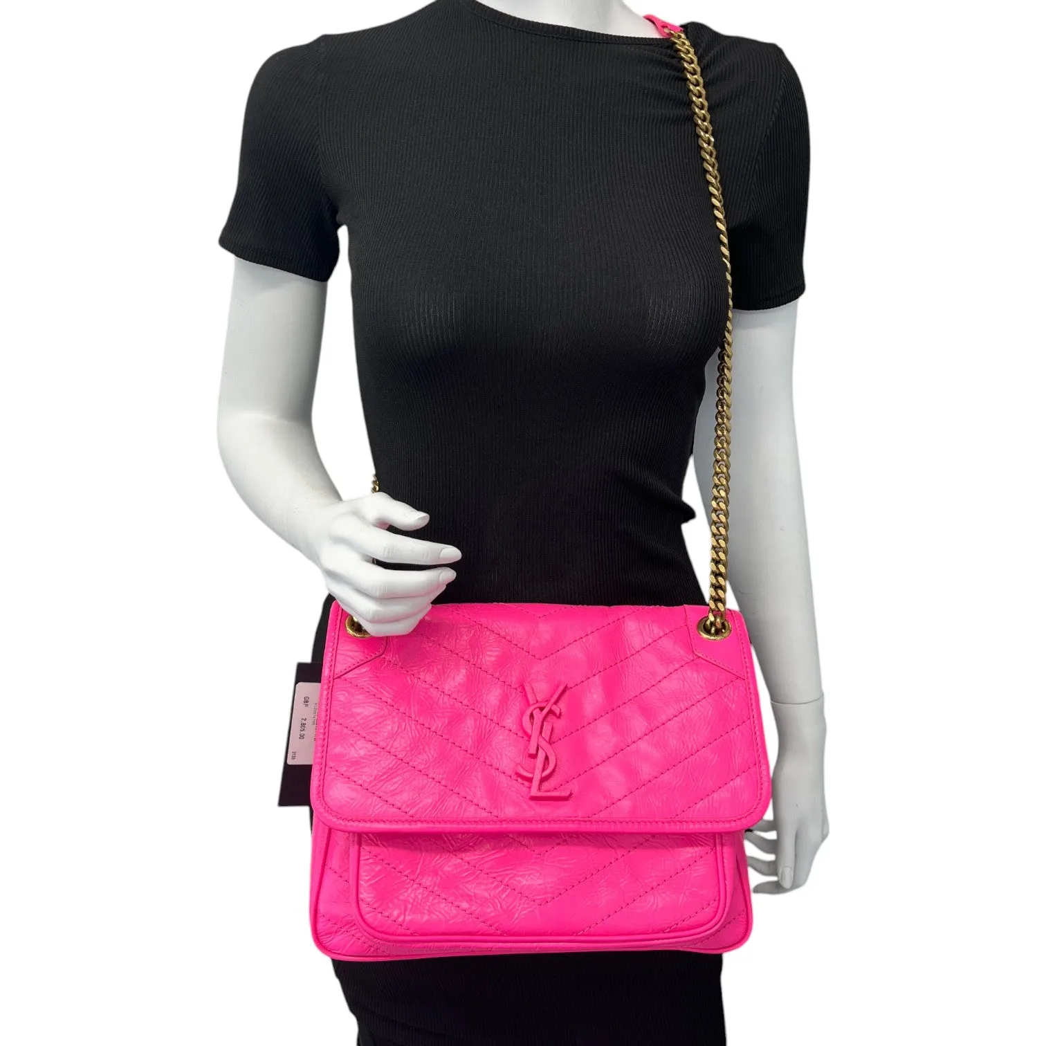 Women's Fluo Nappa Handbag Pink