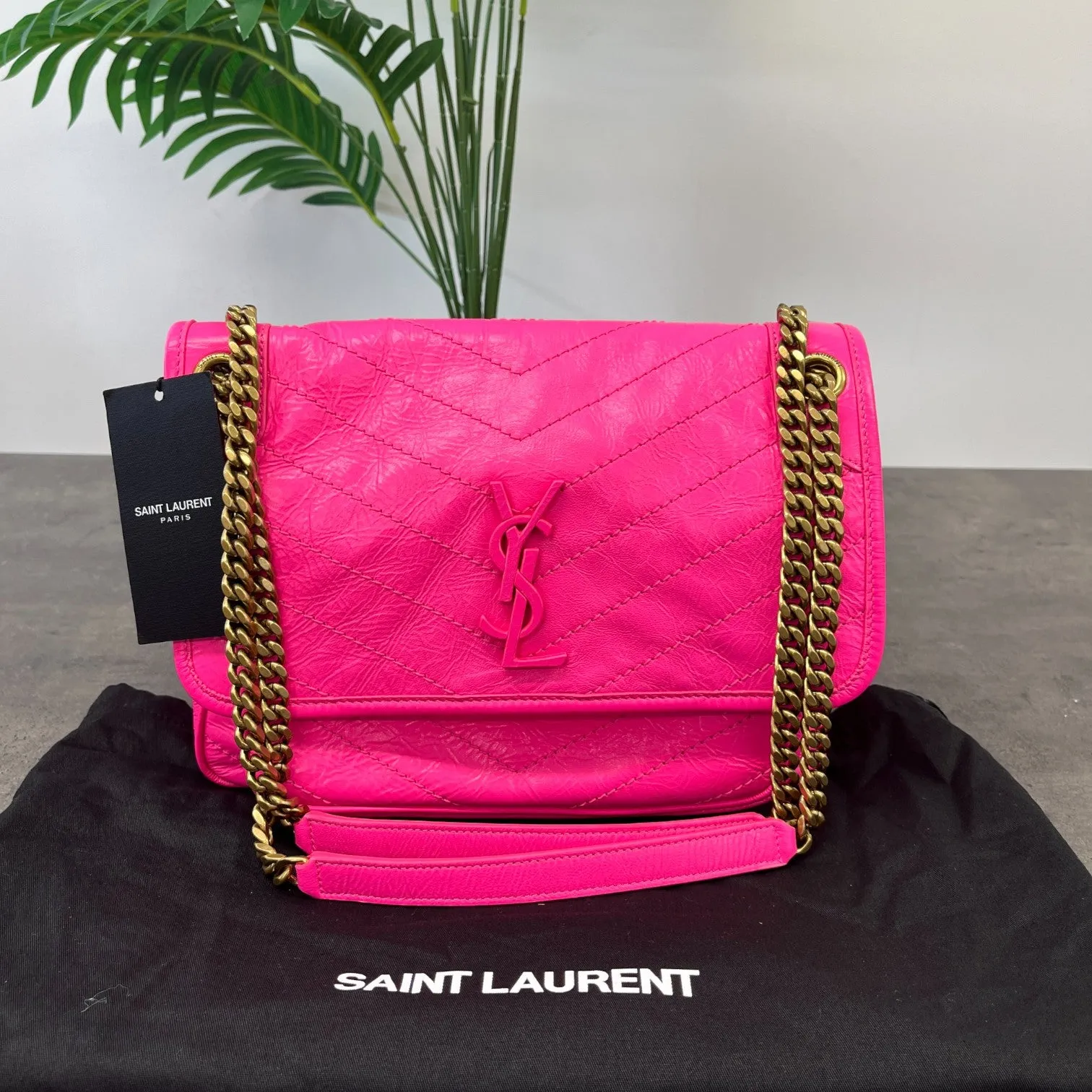 Women's Fluo Nappa Handbag Pink